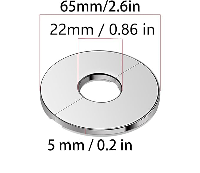 YadkIDrnE 4Pcs 22mm Split Escutcheon Plate, Self Adhesive Cover | 4Pcs - Image 5