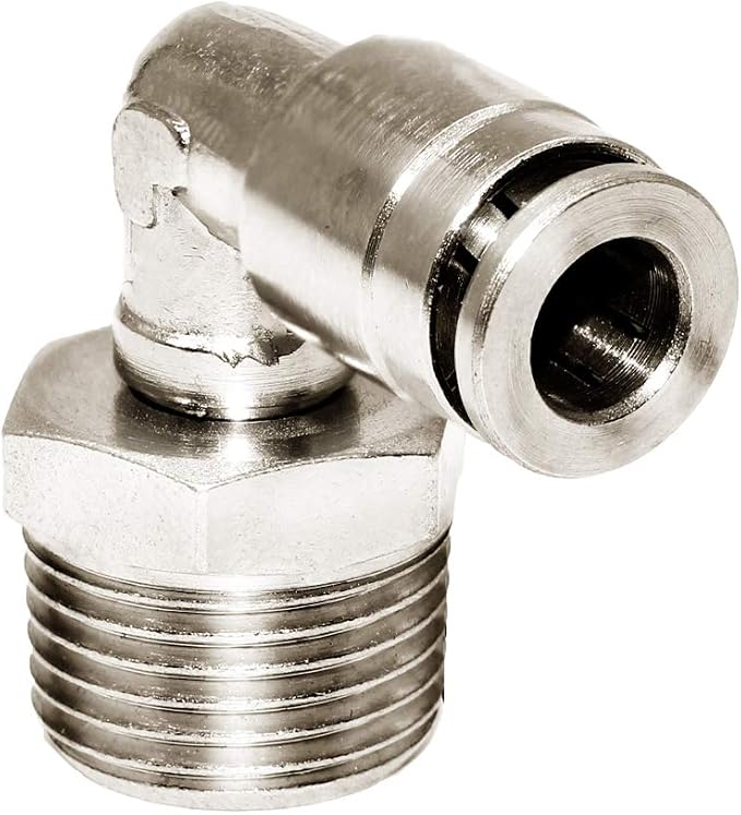 Beduan Brass BPL Push to Connect Air Fittings Elbow 1/4" Tube OD x 1/2" NPT by Beduan