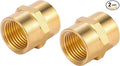 2 Pack 1/2" x 1/2" NPT Coupler, Brass Female Pipe Fitting | by Sanpaint