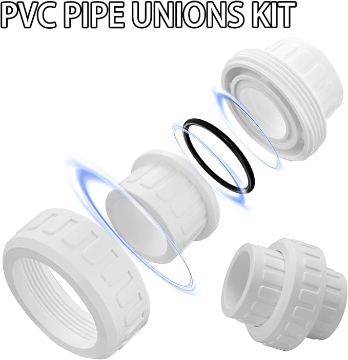 3/4" PVC Union Coupling Pipe Fitting PVC Adapter Schedule 40, EPDM O-Ring - Image 4