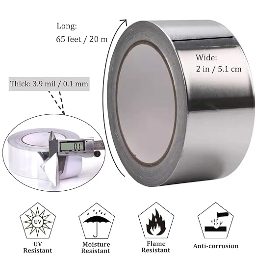 3PCS Aluminum Foil Duct Tapes Heavy Duty, Preminum Insulation Adhesive HVAC - Image 2