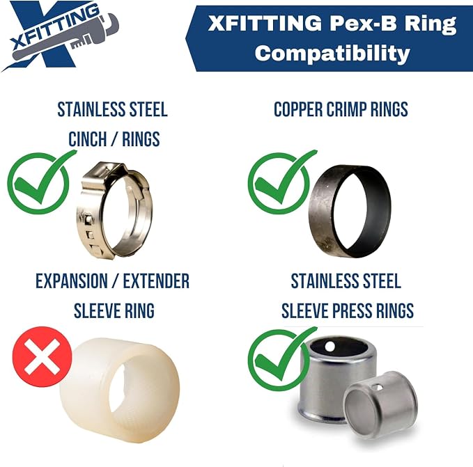 XFITTING 10 Pack Pex Ball Valve, 3/4" Inch Pex Ball Valve, Full Port - Image 7
