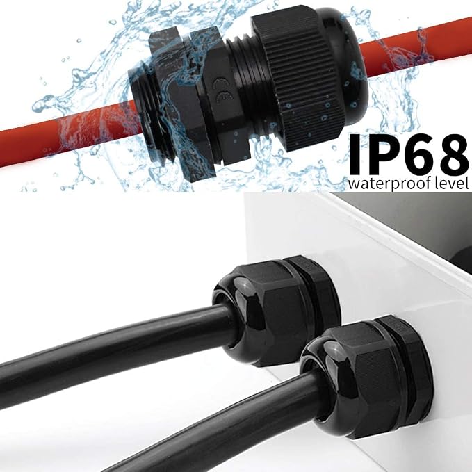 MAKERELE Nylon Waterproof 3/4'' NPT Cable Gland Strain Relief IP68 | 3/4 Inch - Image 3