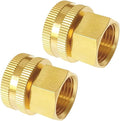Joywayus 2PCS Brass Swivel Pipe Fitting 3/4" GHT x 3/8" NPT Double Female | by Joywayus