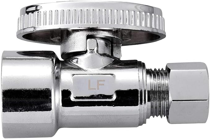 5 Pack Brass 1/2 Inch FIP x 3/8 Inch OD Compression Quarter Turn Straight Water - Image 6