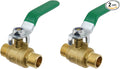 Brass Ball Valve Shut Off Switch 3/8" Male to 1/4" Male Thick Brass Plumbing by Home