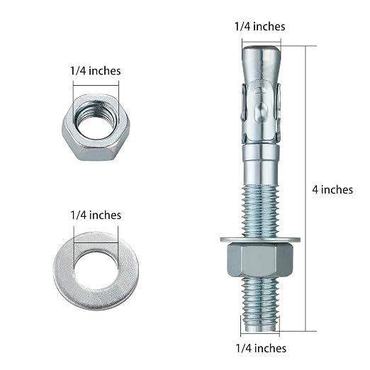 Wensilon 1/4x4" 30Pcs Inch Standard Fasteners - Image 2