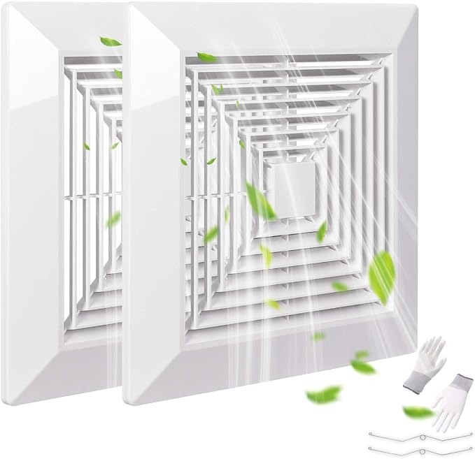 Spring-loaded bathroom exhaust fan cover, grille bathroom fan cover replacement by Unknown