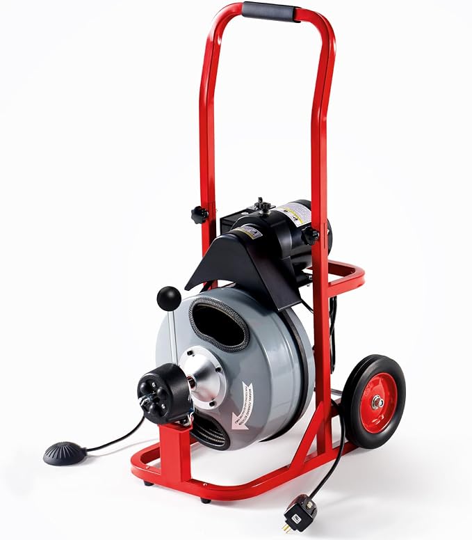 Albott 75 FT x 1/2 Inch Electric Drain Cleaner Machine | Auto-Feed Sewer Snake - Image 8