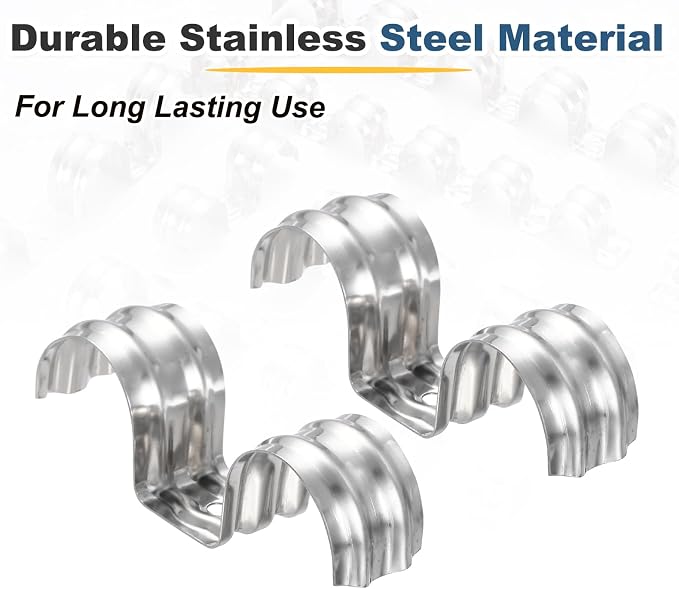 MECCANIXITY 52pcs Conduit Clamp 1 Inch 25mm, 2 Hole Stainless Steel Pipe Strap - Image 3
