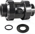 1 1/4 inch PVC True Union Check Valve, 1-1/4-Inch Slip Swing Full Port Utility by Boltigen