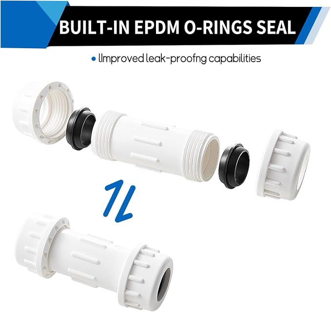 DONWARE 3" PVC Compression Coupling Cople de compresión PVC | Pipe Fittings - Image 2