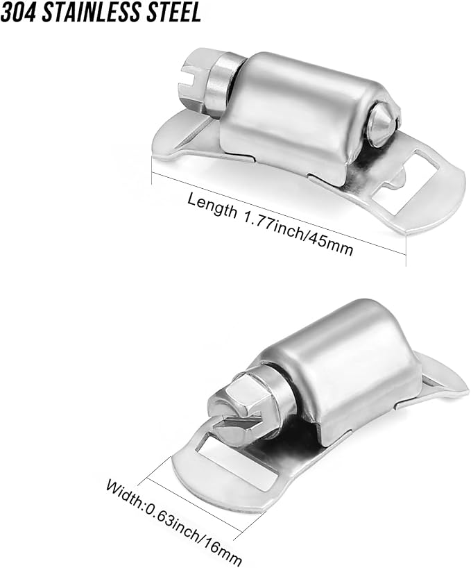 Hose Clamps, DIY 36 FT Metal Strap + 15 Fasteners, Hose Clamps Stainless Steel - Image 5