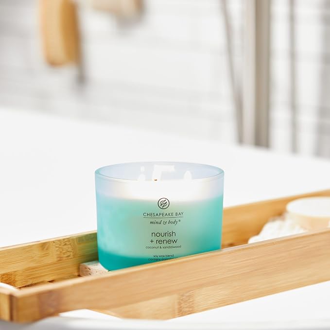 Chesapeake Bay Candle Mind & Body 3-Wick Coffee Table Jar Candle Nourish + Renew - Image 4