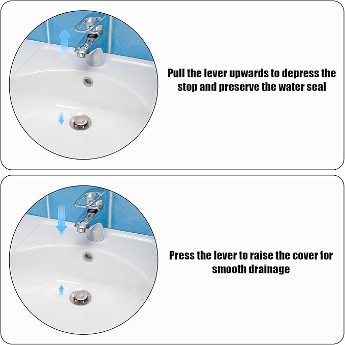 Universal Sink Drain Parts for Pfister PF0906, Lavatory Pop Up Stopper Assembly - Image 4
