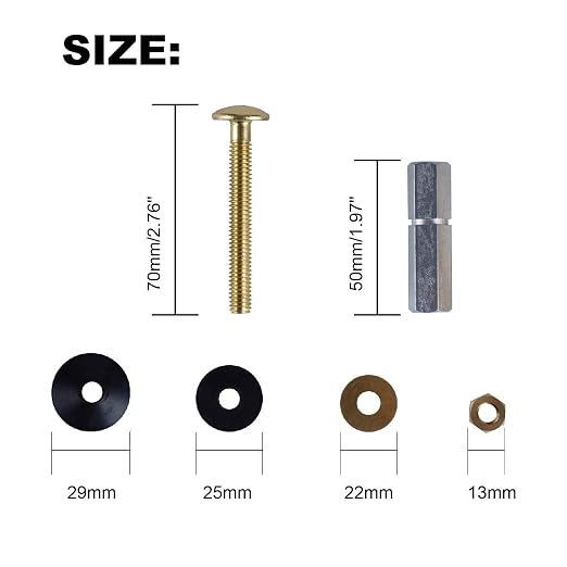 Hibbent 2 Pcs Toilet Tank to Bowl Bolts Kit, Solid Brass Toilet Bolts - Image 4