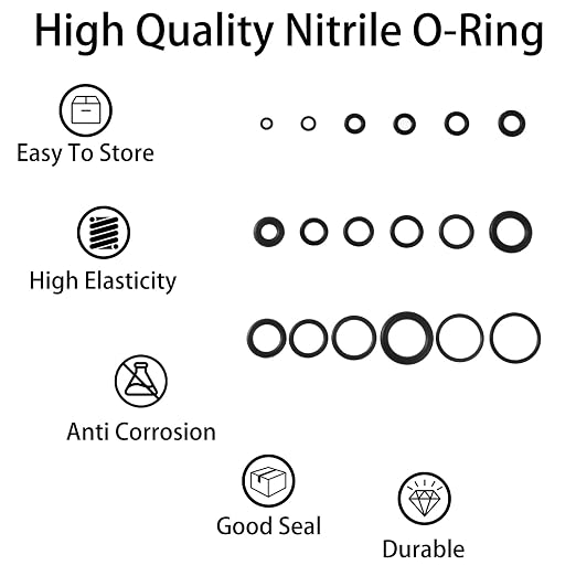 225 Pcs O Ring Assortment Kit 18 Size Sealing Rubber O-Rings Set | Professional - Image 3