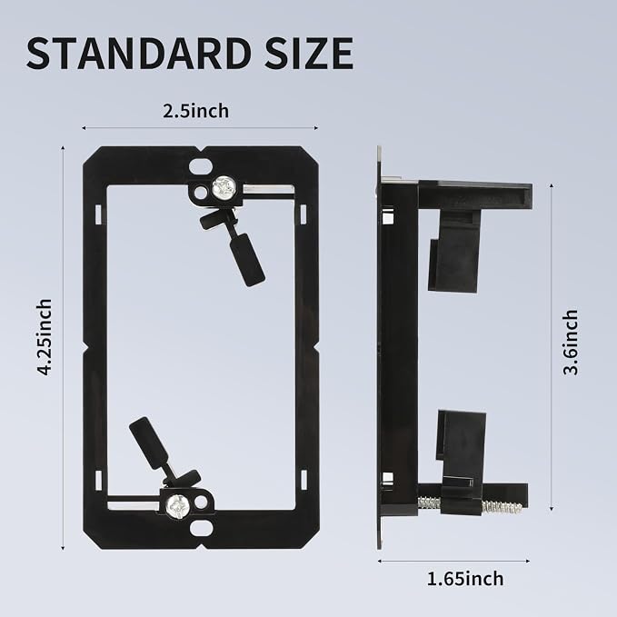 Mounting Brackets for Low Voltage Wall Plate, 5 Packs | Open Back Low Voltage - Image 2