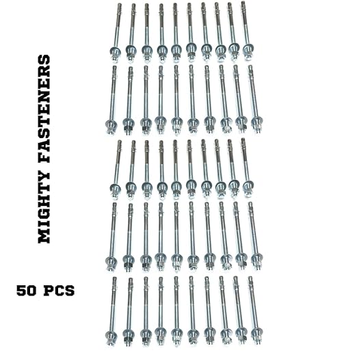 MIGHTY FASTENERS Zinc-Plated Steel Wedge Anchors, 1/2" X 7" - Image 3