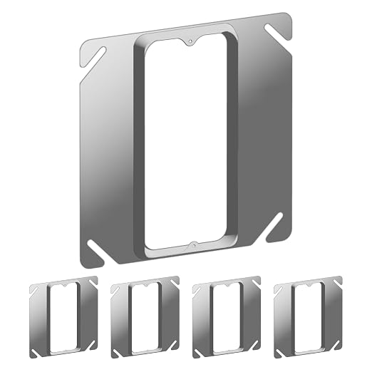 Airmont Products 1/2" Raised Mud Rings, Square Device Cover, 1-Gang Outlet Cover by AirmontProducts