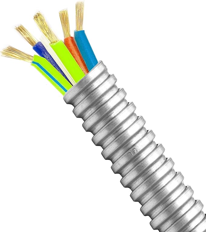 3/4 Inch Flexible Reduced Wall Electrical Conduit, 25 Ft Iron Galvanized Cable - Image 6