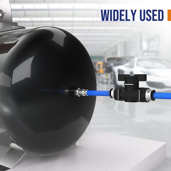 5/16 8mm Push To Connect Valve, Shut Off Air Flow Control Fittings | Pneumatic - Image 6