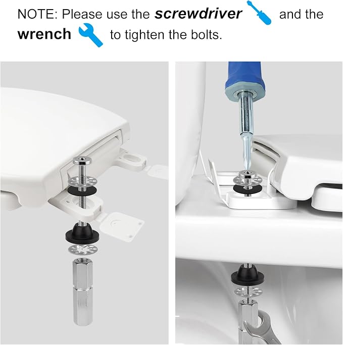 Hibbent 4 PCS Toilet Seat Bolts Kit, Stainless Steel Bolts - Image 5