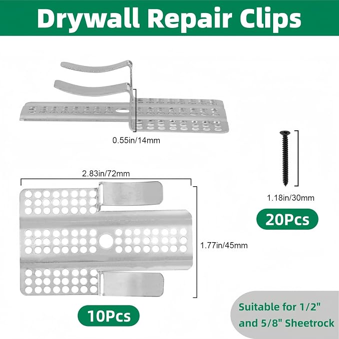 10Pcs Drywall Repair Clips Wall Patch Kit Drywall Fastener Clip - Image 2