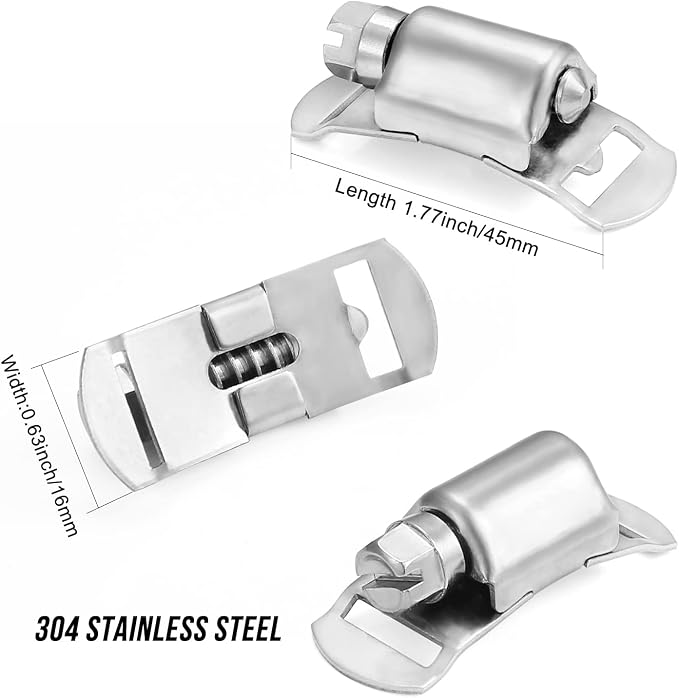 Hose Clamps, DIY 200 FT Metal Strap + 80 Fasteners, Hose Clamps Stainless Steel - Image 5