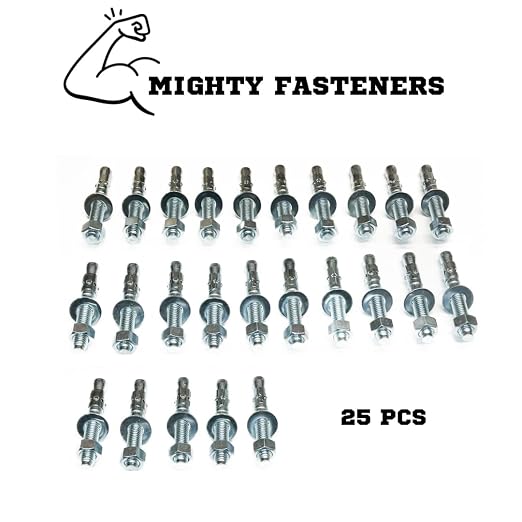 MIGHTY FASTENERS Zinc-Plated Steel Wedge Anchors, 3/8" X 3" - Image 3
