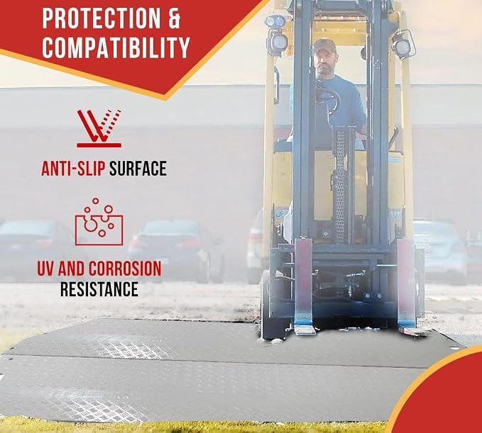 12 Pk 3' x 8' - 1/2" Thick Heavy Duty White Ground Protection Mats - Easily - Image 5