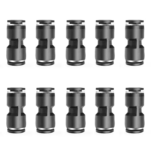 zjxed 1/4" OD x 1/4" OD Straight Pneumatic Connector, Push to Connect fittings by ROZESAZZ