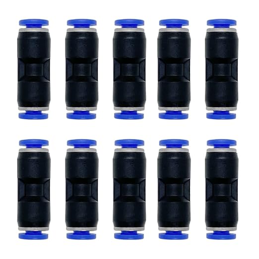zjxed 1/8" OD x 1/8" OD Pneumatic quick Connector Push to Connect fittings by ROZESAZZ