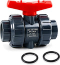 3/4 Inch True Union PVC Ball Valve, Full Port Slip Socket Water Valve by Boltigen