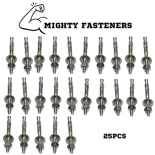 Mighty Fasteners Wedge Anchors – Heavy-Duty 304 Stainless Steel Expansion Bolts - Image 3