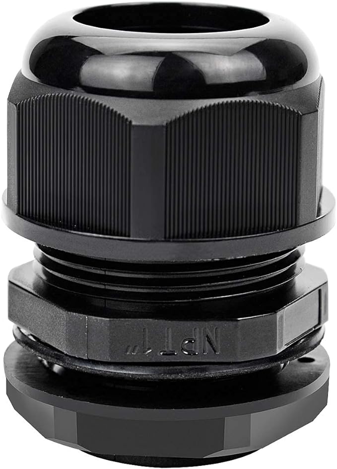 XHF 5 Pcs 1" IP68 Strain Relief Nylon Cord Grip Waterproof NPT Cable Glands by XHF