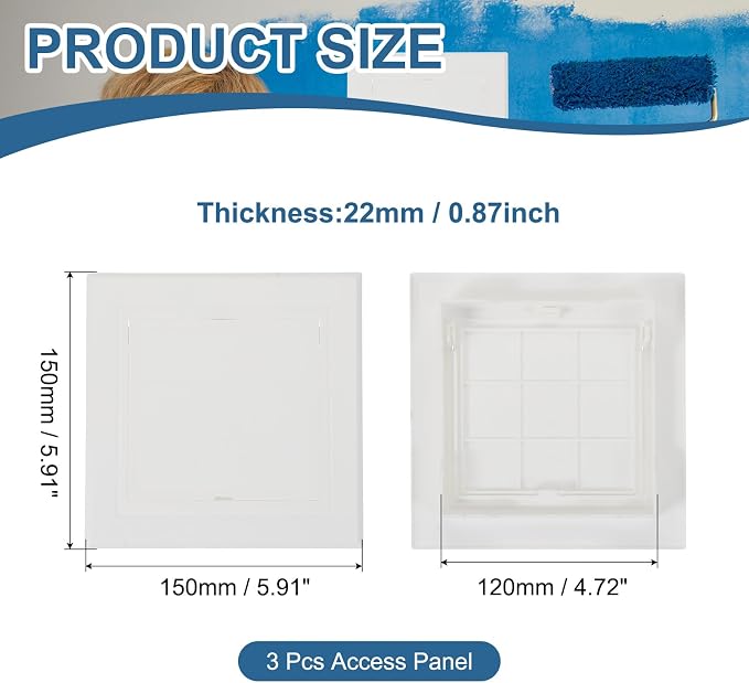 PATIKIL 5x5 Inch Removable Hinged Access Panel - Image 2