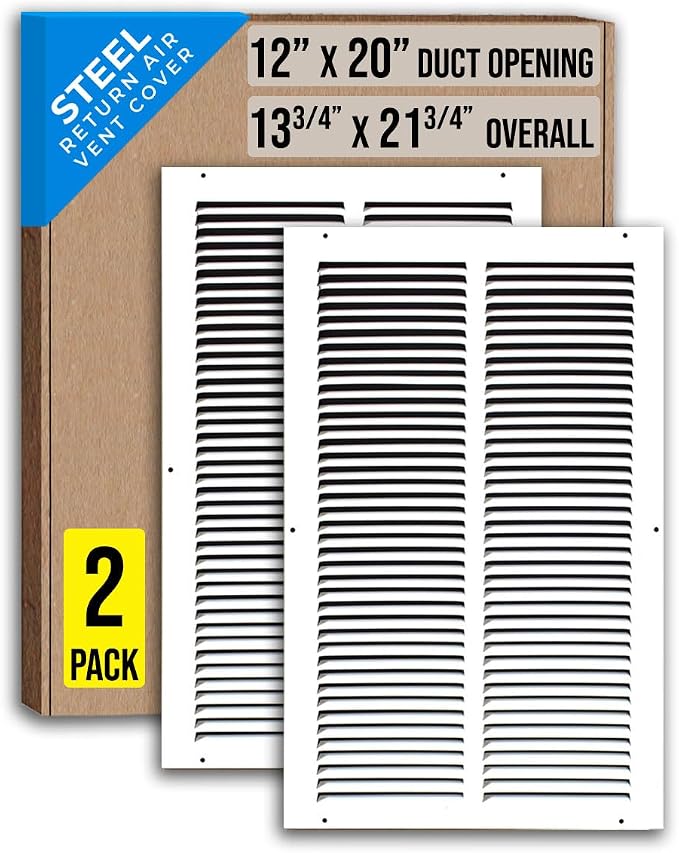 Fits 12x20 Duct Opening | Steel Return Air Grille by Handua | Vent Cover Grill by Handua