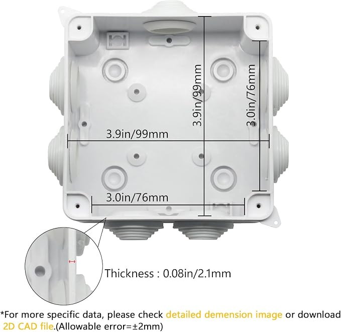 ABS Plastic Dustproof Waterproof IP65 Junction Box Universal Electrical Project - Image 3