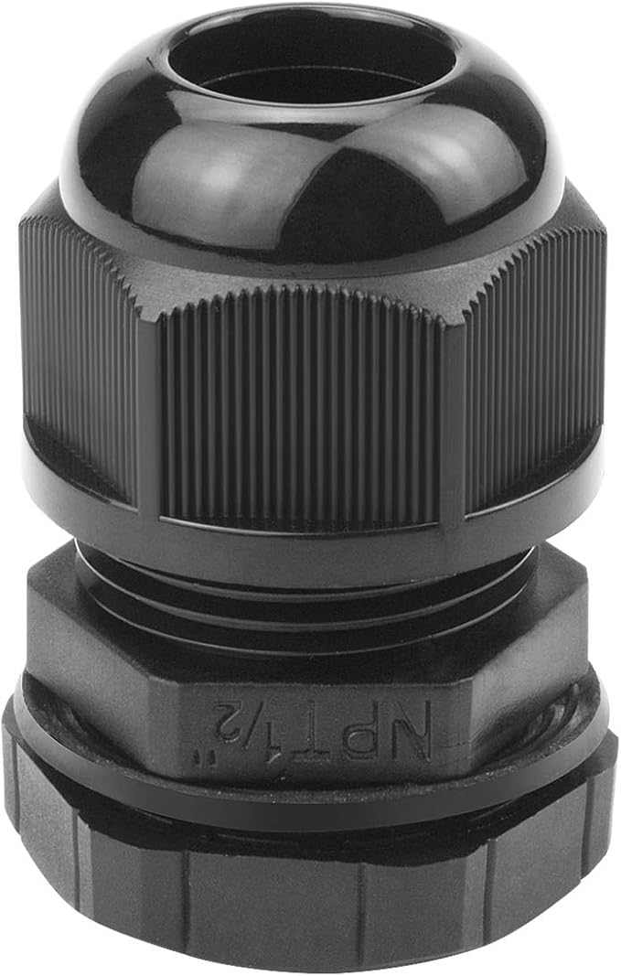 XHF 50 Pcs 1/2" IP68 Strain Relief Nylon Cord Grip Waterproof NPT Cable Glands by XHF