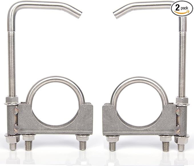 Stainless Steel 2 Inch Exhaust Clamps by eLifecenter