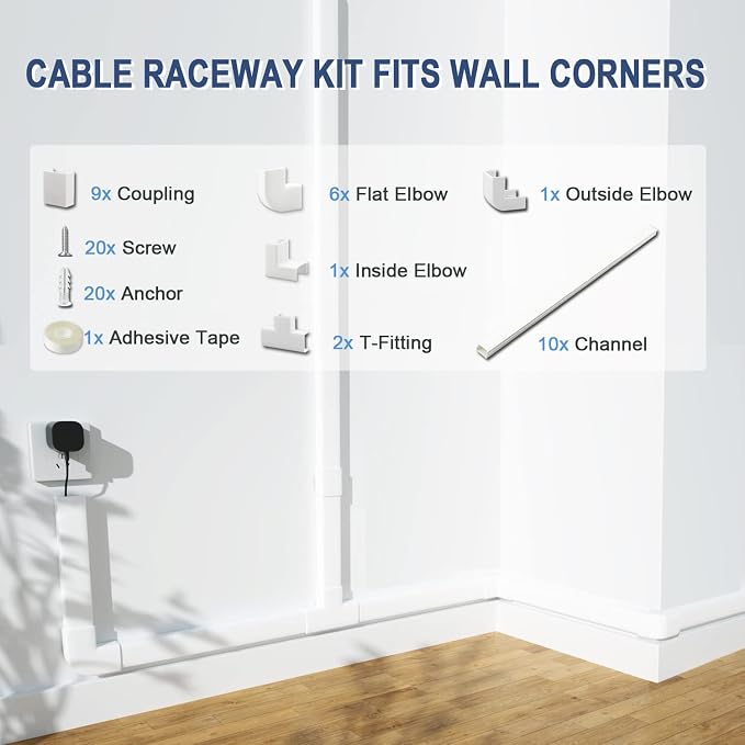 157" Paintable Cable Raceway Kit - Image 7