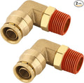 90° Swivel Male Elbow, 1/2" Tube x 3/8" NPT, DOT Approved 2PCS | by BOERAY