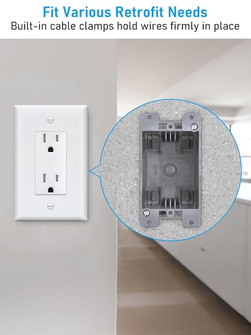 LEONLITE 20 Cubic Inch Single Gang Old Work Electrical Outlet Box | Ultra-deep - Image 2