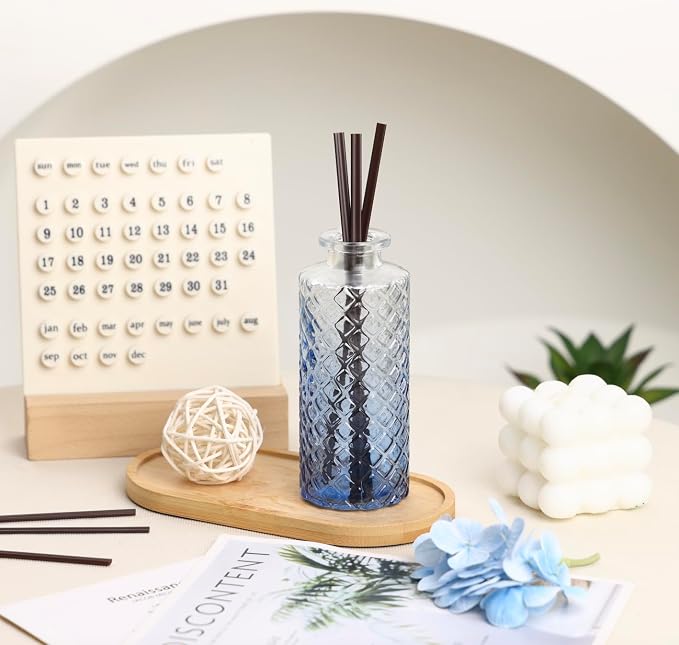 5pcs Blue Glass Bud Vase Set, Small Flower Vases - Image 7