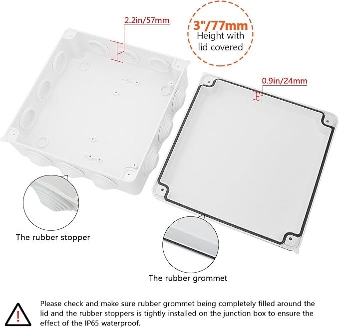 ABS Plastic Dustproof Waterproof IP65 Junction Box Universal Electrical Project - Image 4