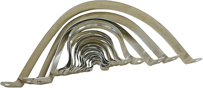 3/4inch Rigid Support Pipe Strap, 2 Hole U-Tube Strap Clamp, Stainless Steel - Image 6