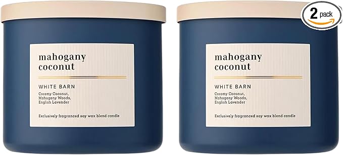 Bath & Body Works 3-Wick Candle, Mahogany Coconut Candle, Strong Throw by BathBodyWorks