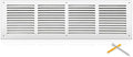 Fancat 24x6 Steel Return Air Grille, HVAC Vent Cover, 0.7cm Overall Depth by SmarterAirBetterLiving
