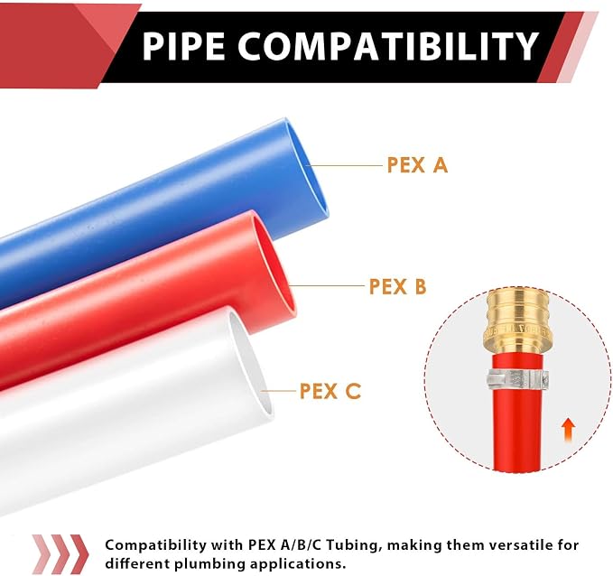 5PC EFIELD 3/4"x1" Pex Reducing Elbow Crimp Brass Fittings | - Image 5